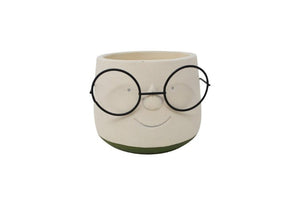 Cache-pot lunettes vert 10cm - Piscines Soucy