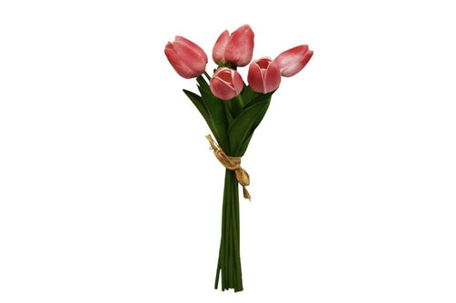 Tulipe rose artificiel 33,5cm - Piscines Soucy